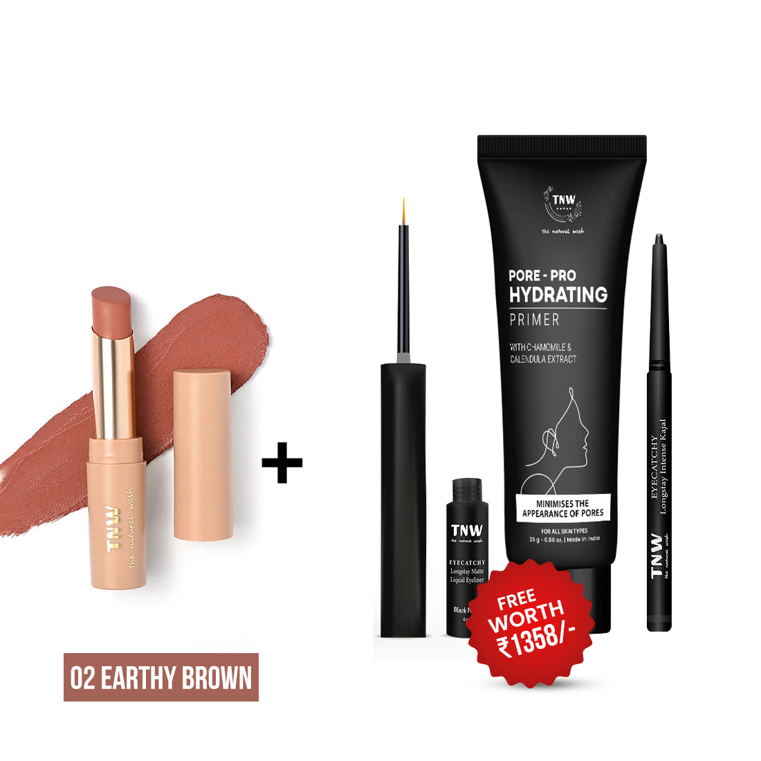 BUY BULLET LIPSTICK GET KAJAL + EYELINER + PRIMER FREE