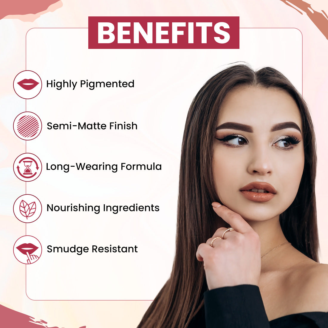 Longstay Powdery Mousse Semi Matte Lipstick 2.0 | Intense Color, Lightweight Comfort