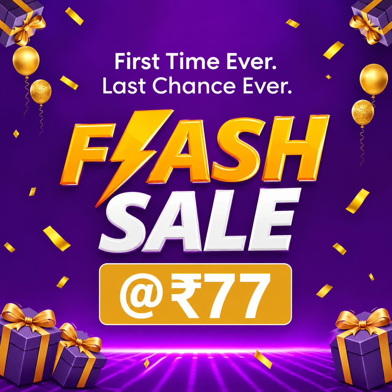 Buy any Product at ₹77
