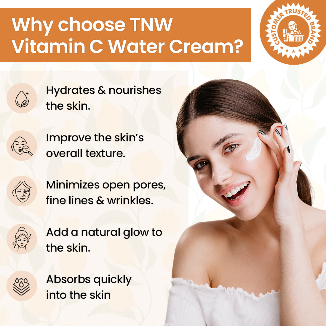 Vitamin C Water Cream for Hydrated Skin. (Stock Clearance)