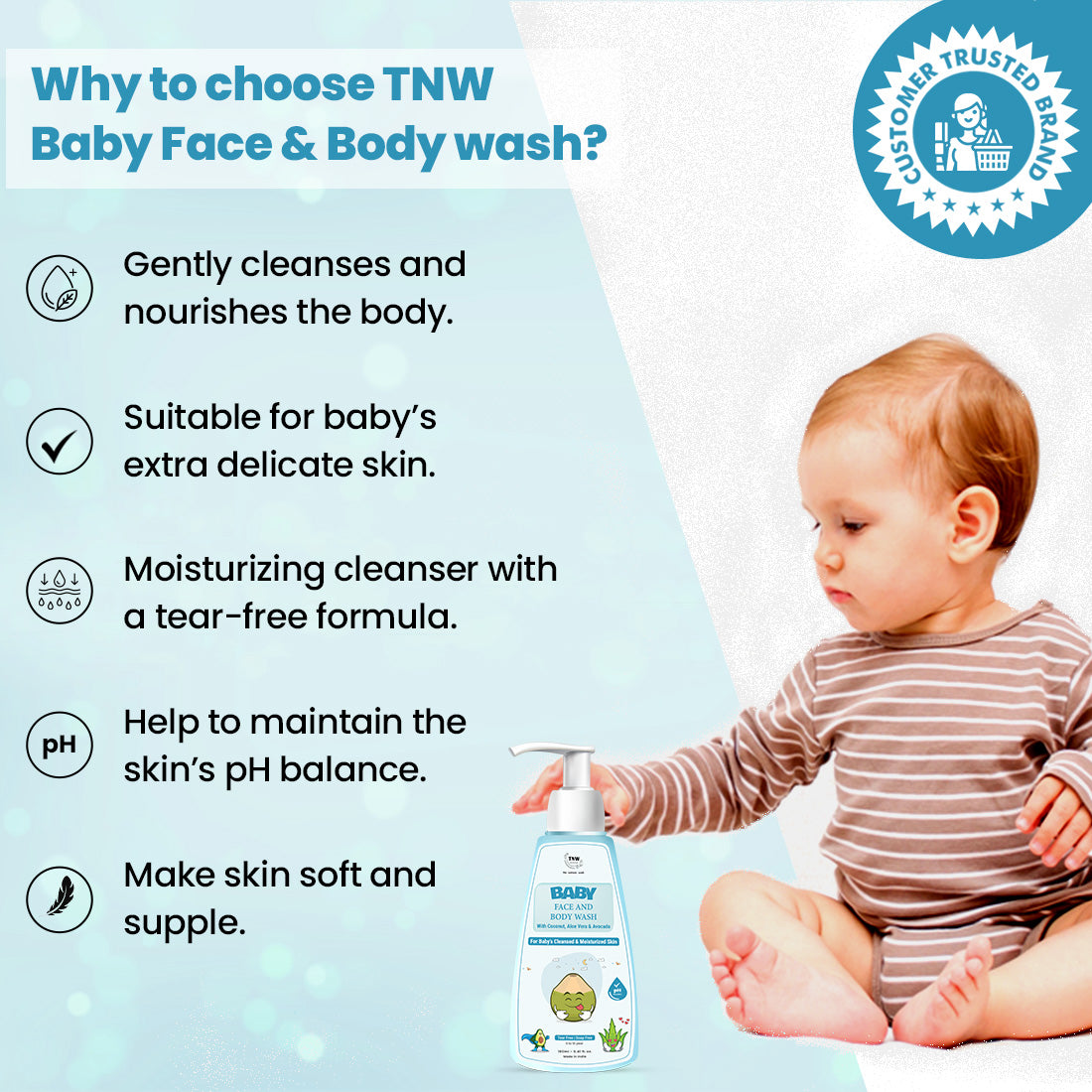 Baby Face and Body Wash for Moisturized Skin