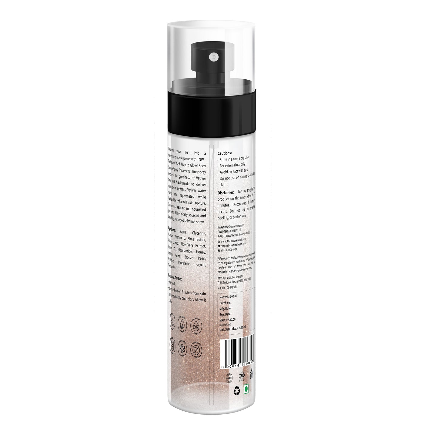 Way to Glow Body Shimmer Spray for Nourishes skin & Enhance skin texture . (Stock Clearance)