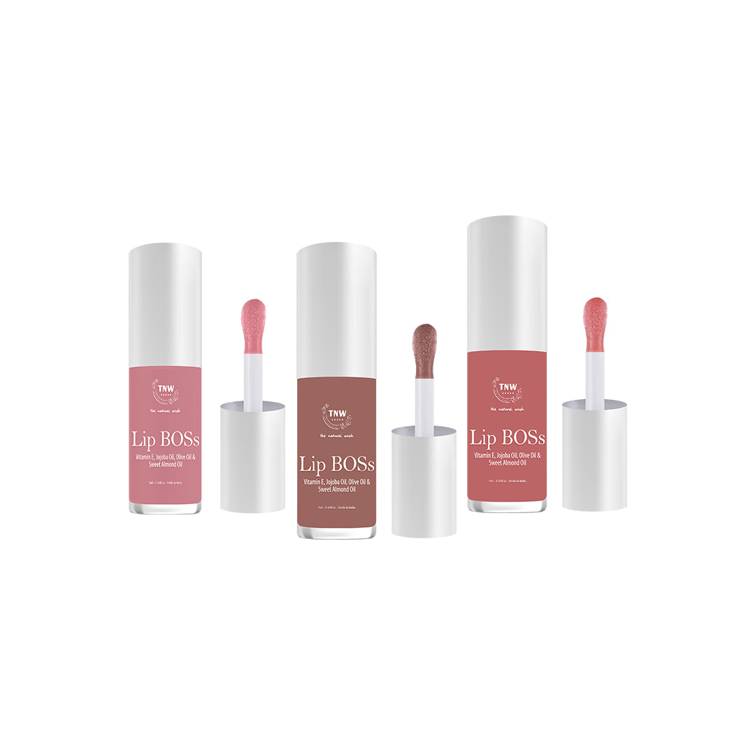 Lip Boss Trio Lip Oil Shades(Pinky promise(01), Chai date(02), Gossip peach(03) )