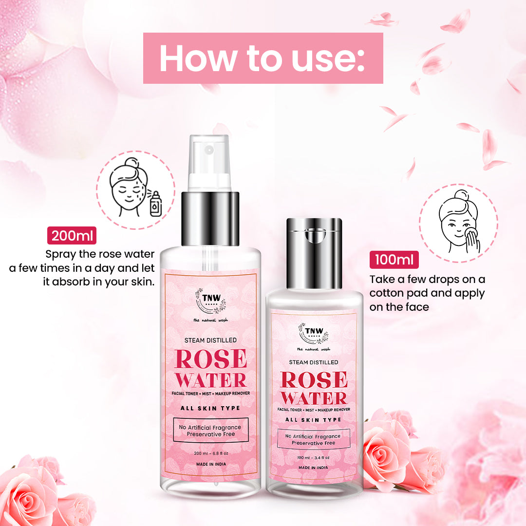 how to use Steam Distilled Pure Rose Water