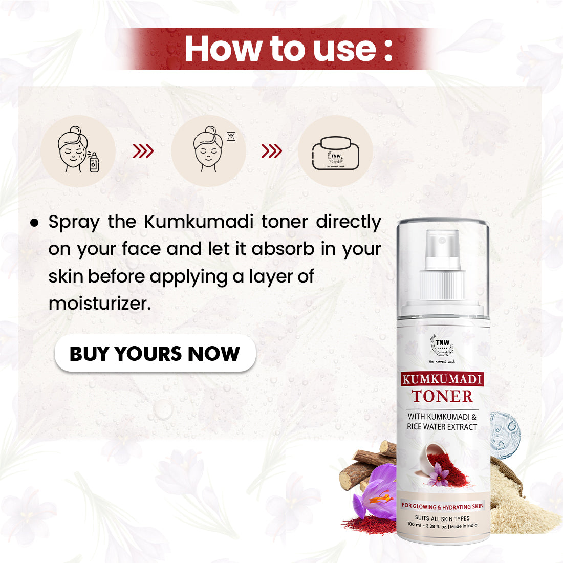 Kumkumadi Toner for Glowing Skin. (Stock Clearance)