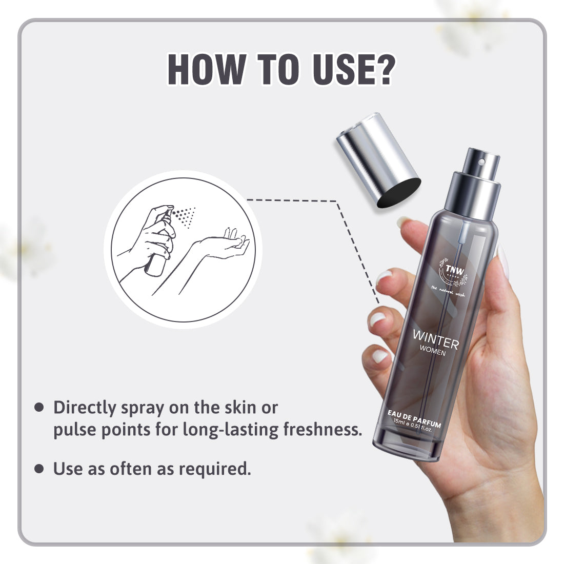 how to use - winter perfume