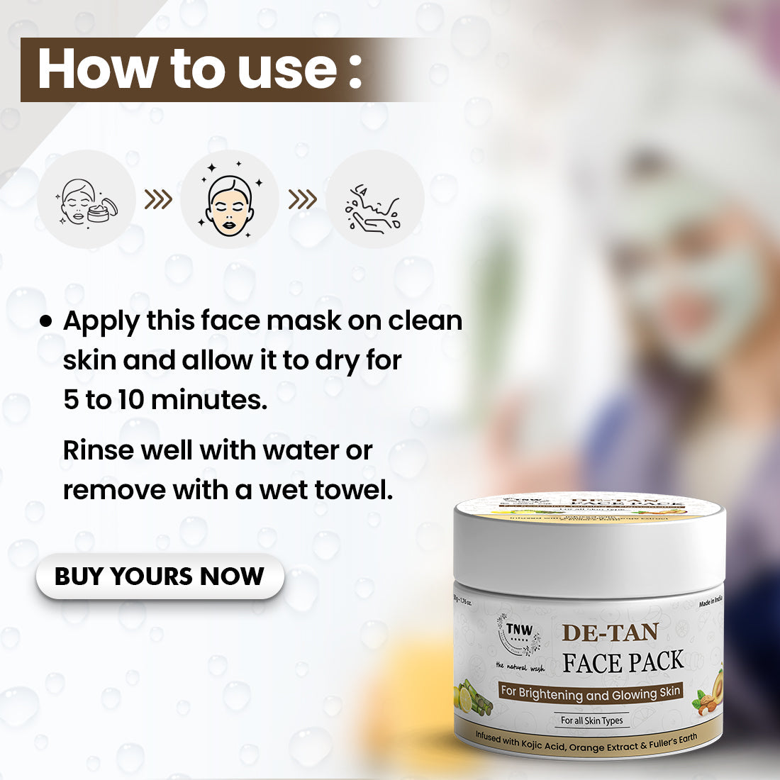 How to Use D-Tan Face Pack