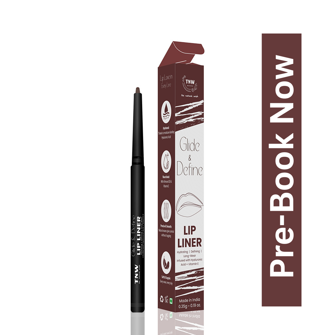 Glide & Shine Lip Liner | Boldline Brown | Hydrating | Defining | Longlasting Wear