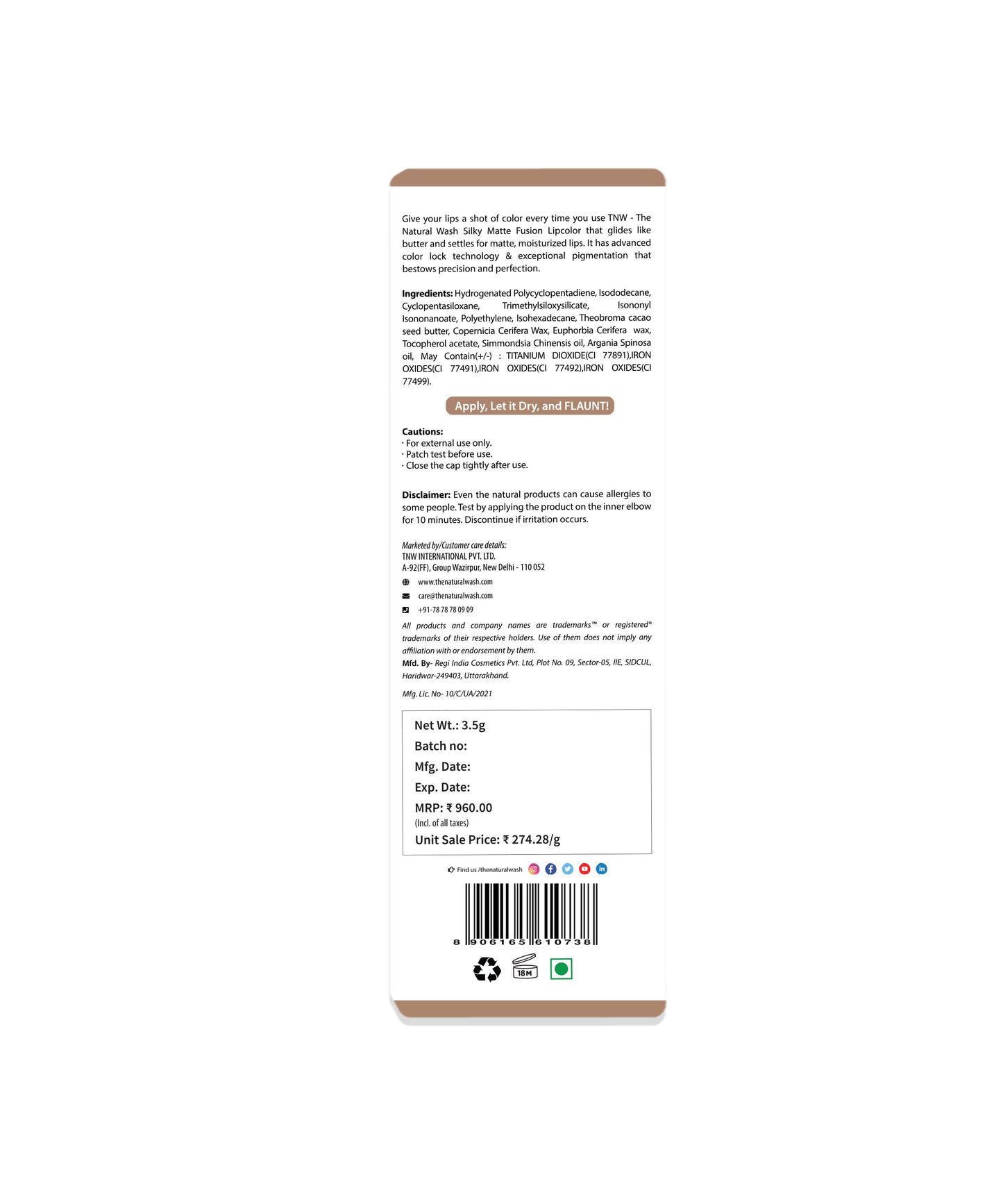 SILKY MATTE FUSION LONGSTAY LIP COLOUR (07 Venus Violet)