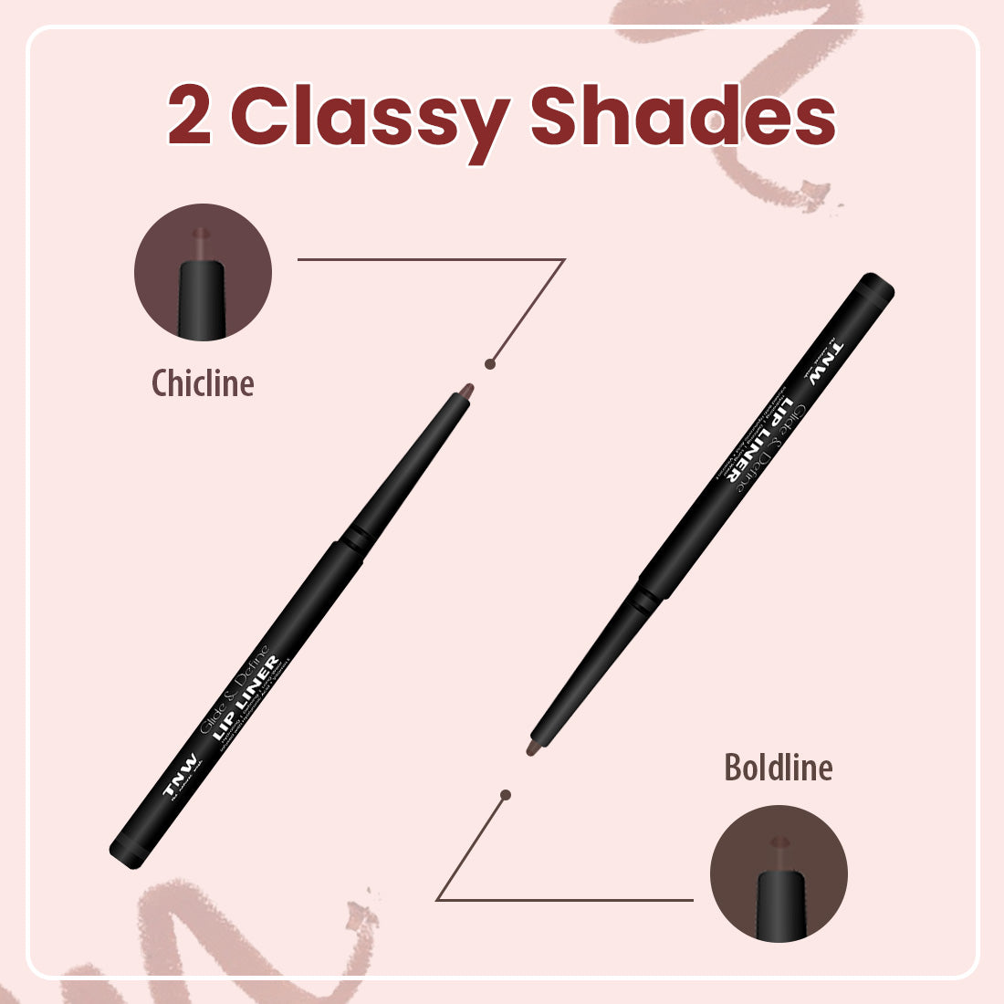 Glide & Shine Lip Liner | Chicline Maroon | Hydrating | Defining | Longlasting Wear