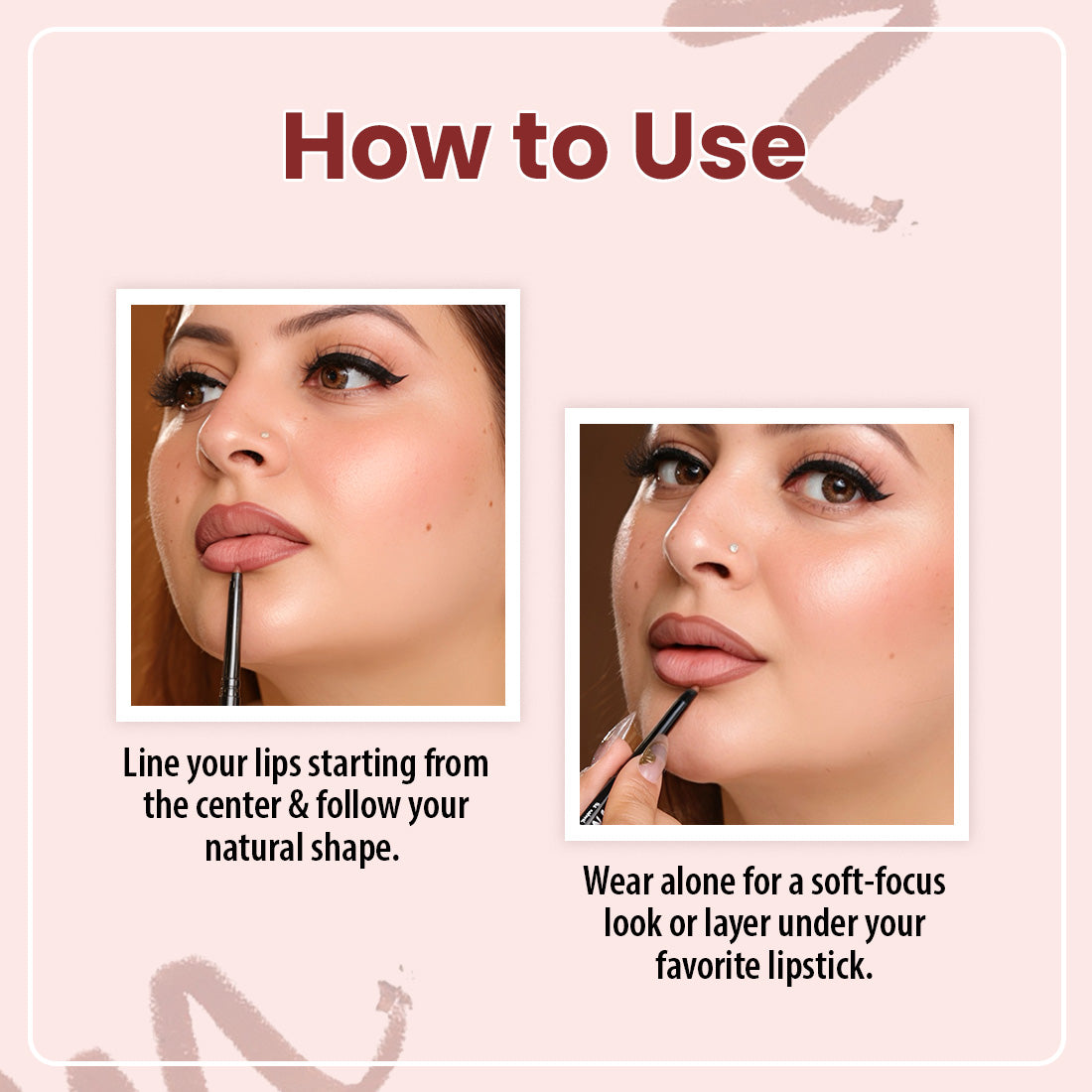 Glide & Shine Lip Liner | Chicline Maroon | Hydrating | Defining | Longlasting Wear