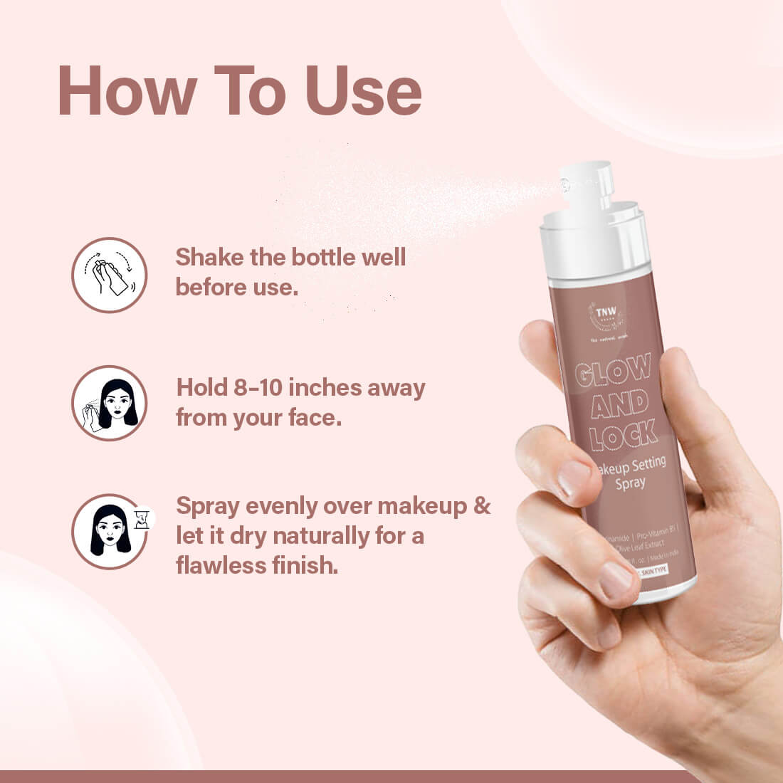 Glow and Lock Makeup Setting Spray | Hydrating, Brightening & Soothing