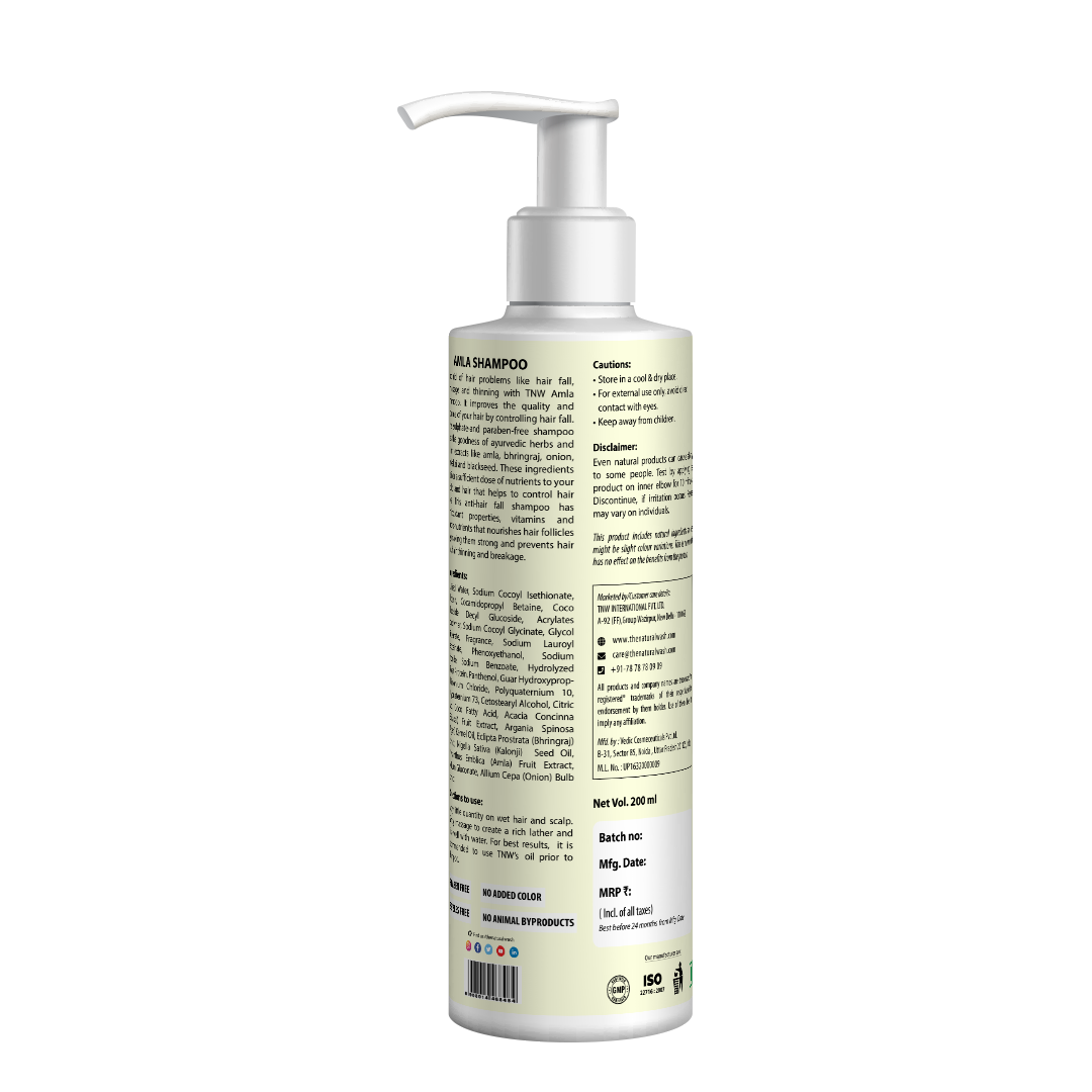 TNW Anti Hair Fall Amla Shampoo Back Image