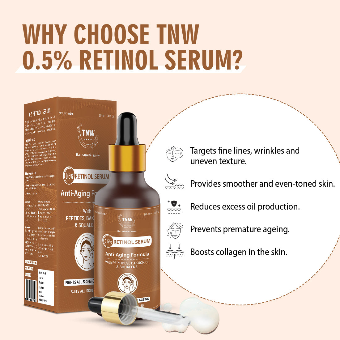 Why choose TNW 0.5% retinol serum