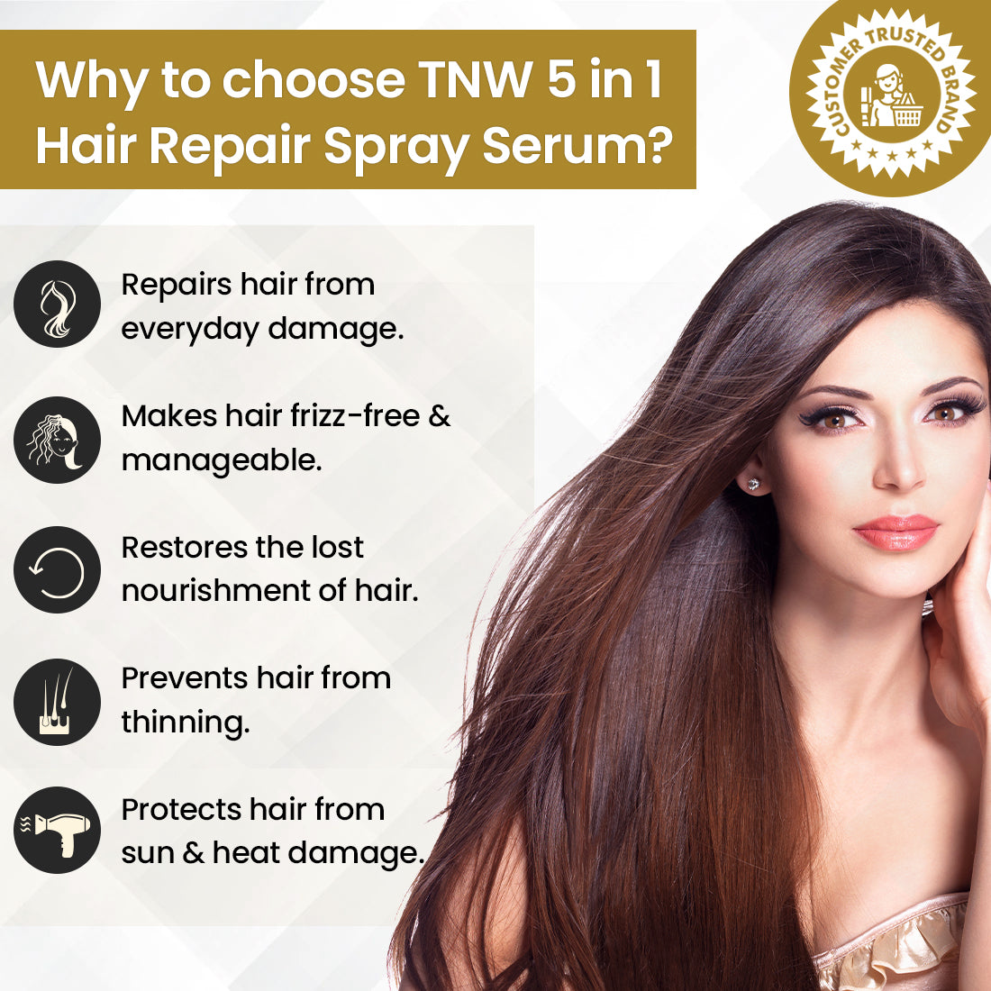 Why to choose TNW 5 in 1 hair repair spray serum