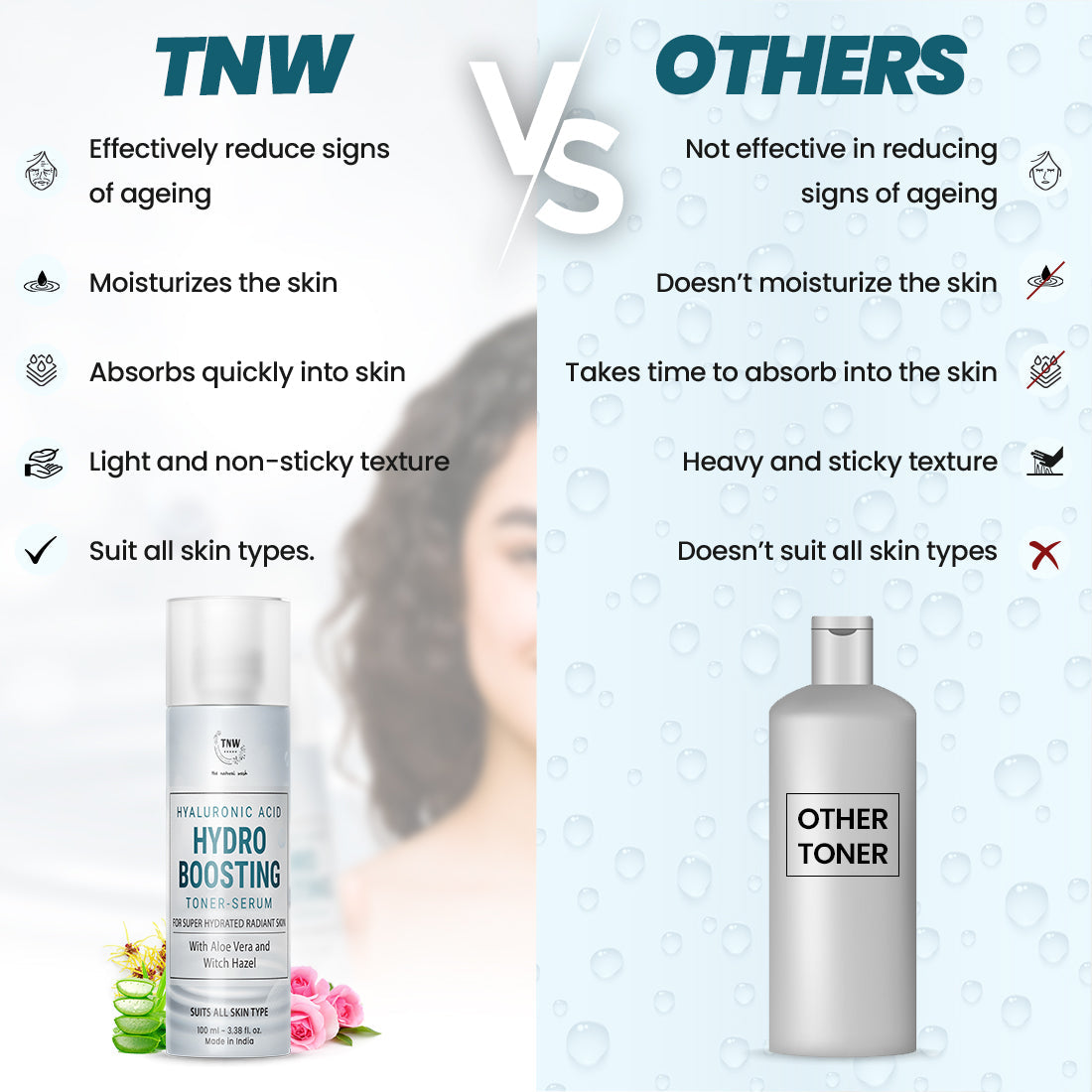 TNW Hyaluronic Acid Toner Serum Vs Others