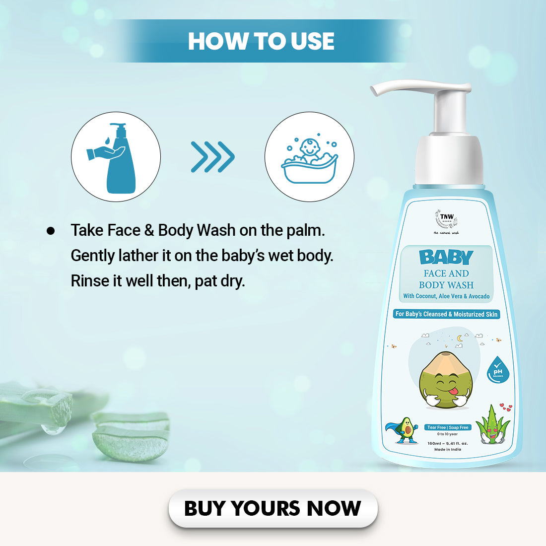 Baby Face and Body Wash for Moisturized Skin