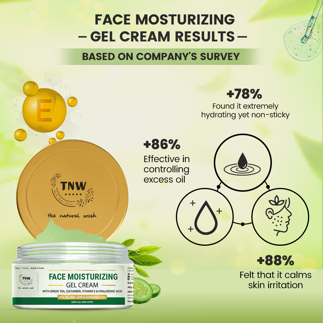 Face Moisturizing Gel Cream Results