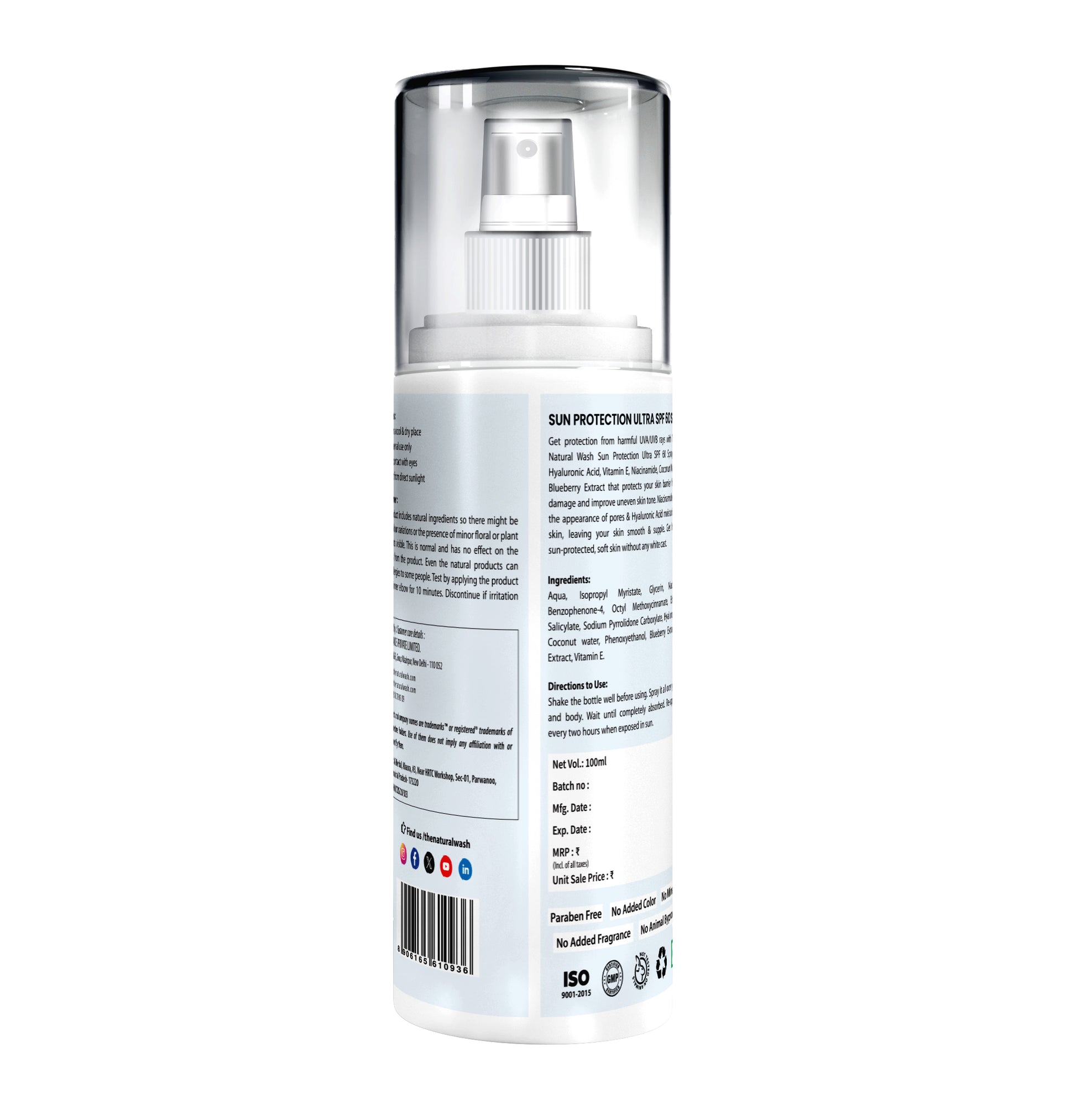 what make it special SUN Protection ULTRA SPF 60 SPRAY With Niacinamide & Hyaluronic Acid | For Ultra Sun Protection Against UVA/UVB  back product image