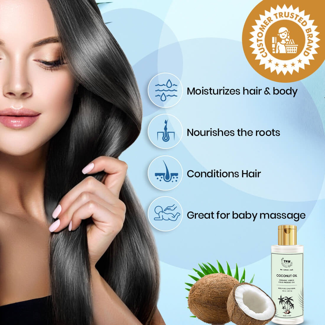 Benefits TNW Virgin Coconut Oil - Cold Pressed Oil For Skin & Hair VS Other Brand