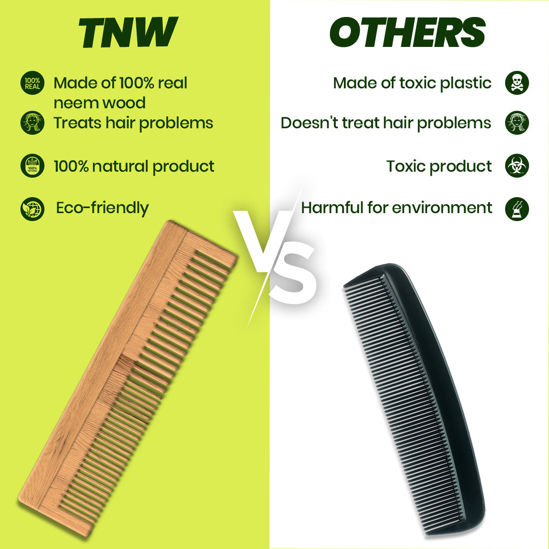 TNW Neem Wood Comb Vs Others