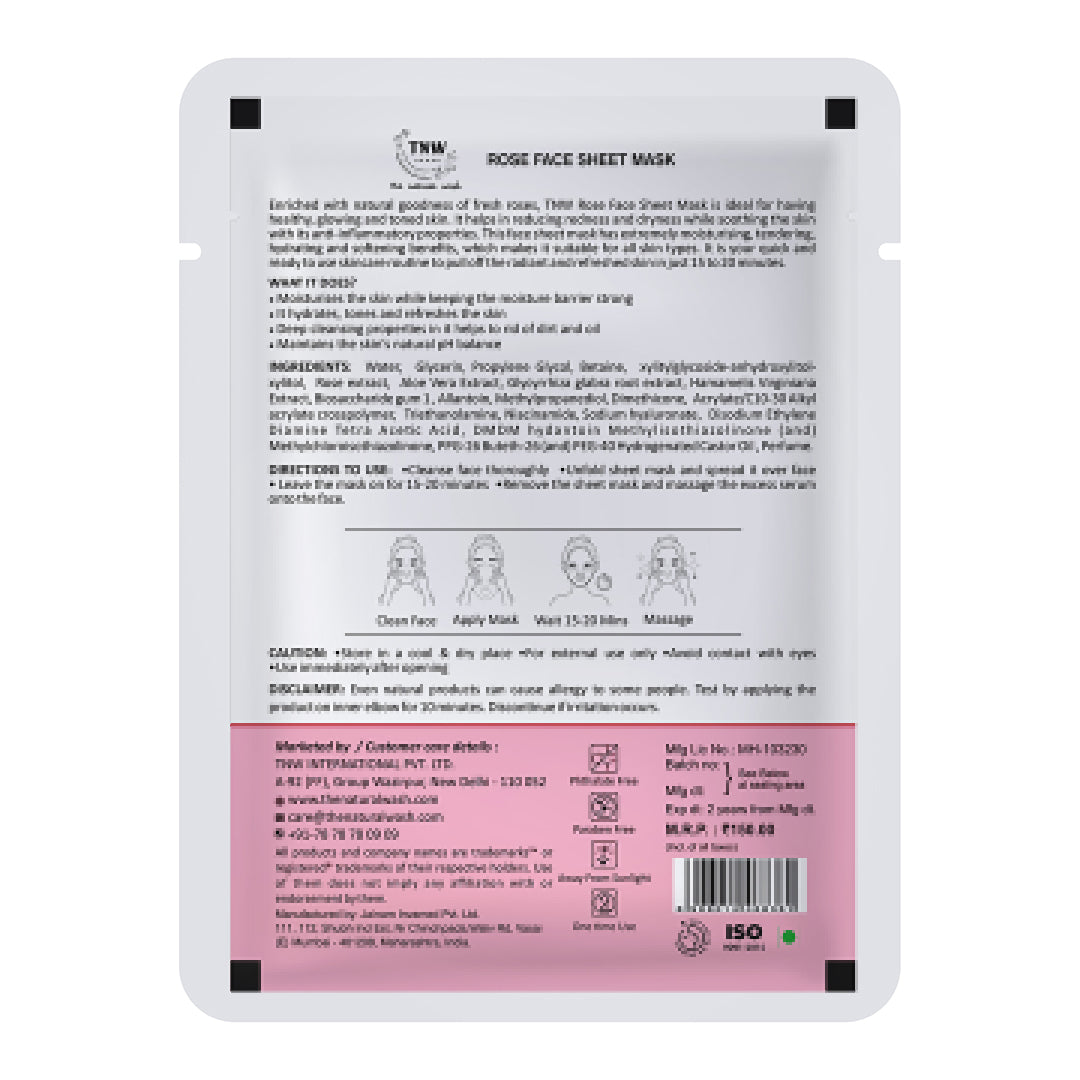 Rose Face Sheet Mask Back Side