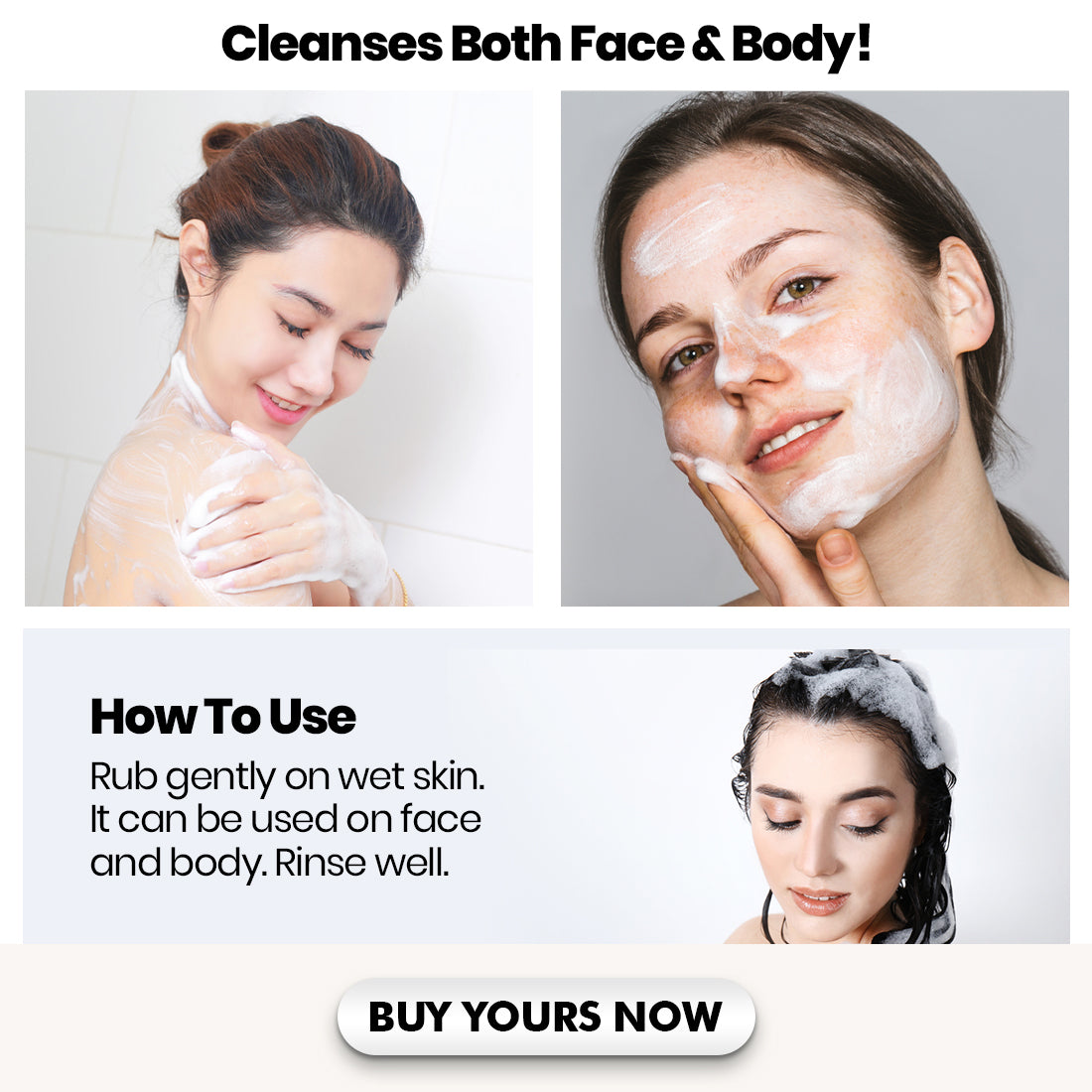 cleanses both face & body