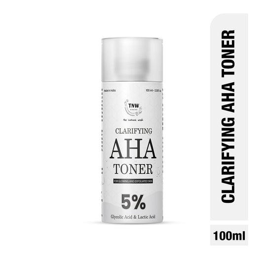 Clarifying AHA Toner with 5% Glycolic Acid and Lactic Acid .