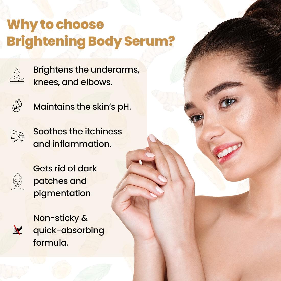 Body Brightening Serum With Turmeric Powder and Chamomile Extracts | 6 Months Expiry