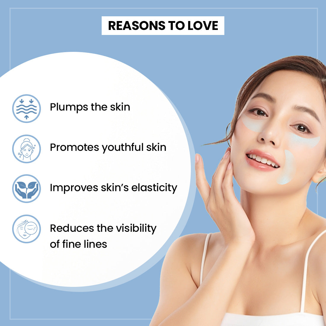 Hydrolyzed Collagen Patch for Firm & Fresh skin | 2 Sachet, 1 Pair Each