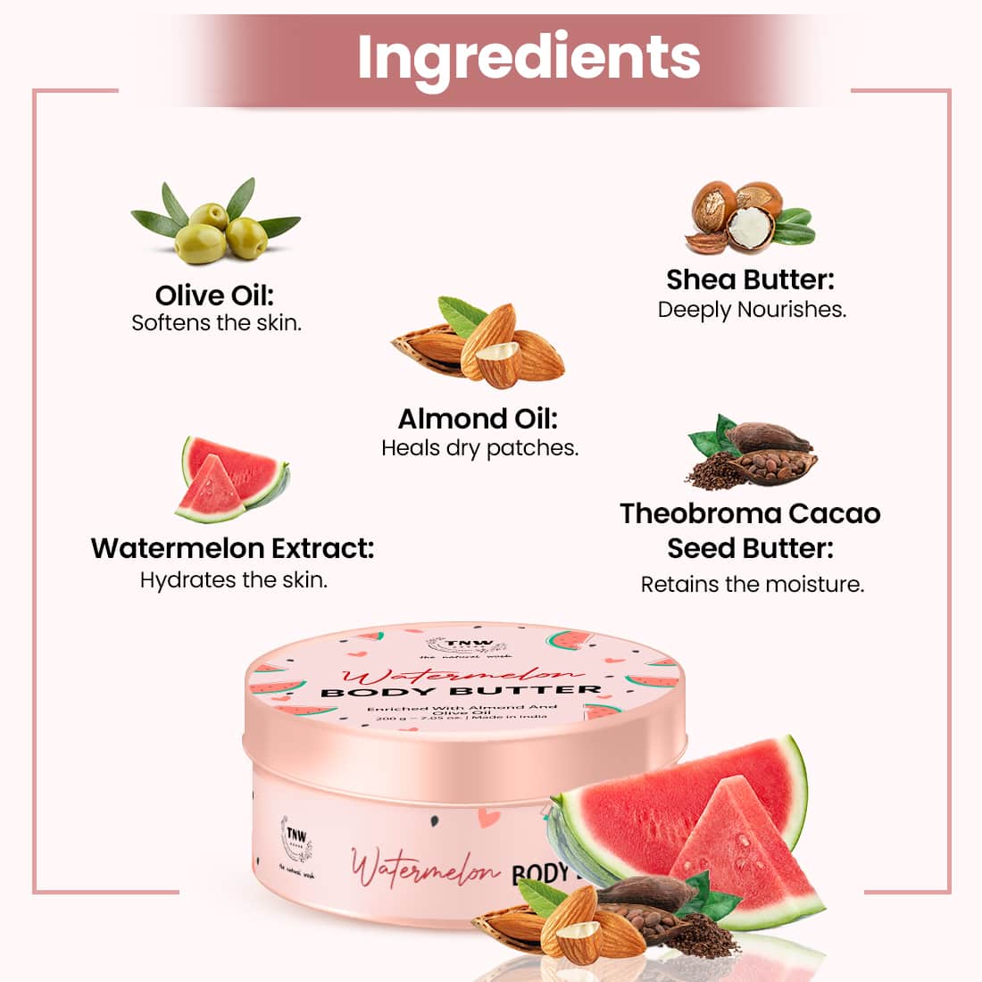 Watermelon Body Butter with Shea Butter and Olive Fruit Oil – The
