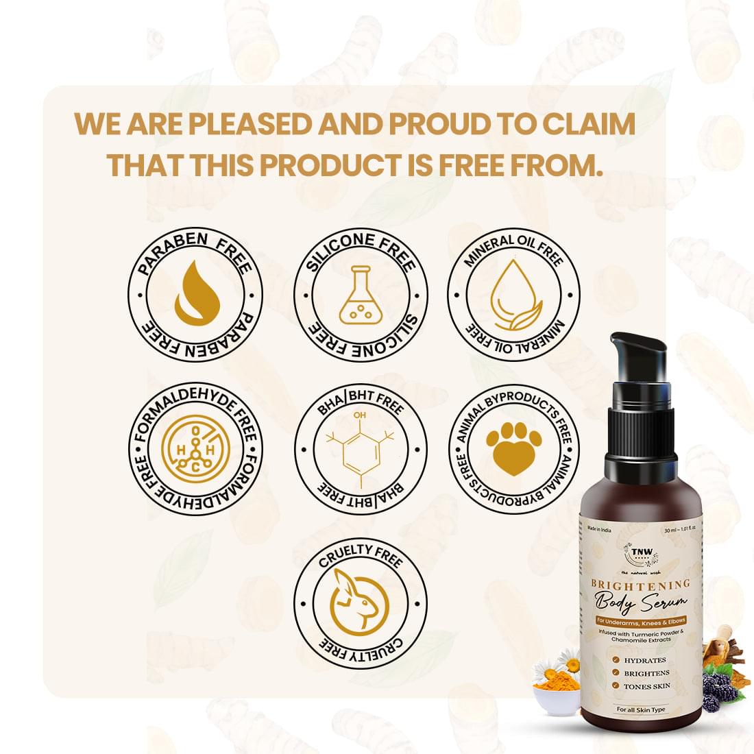 Body Brightening Serum With Turmeric Powder and Chamomile Extracts | 6 Months Expiry
