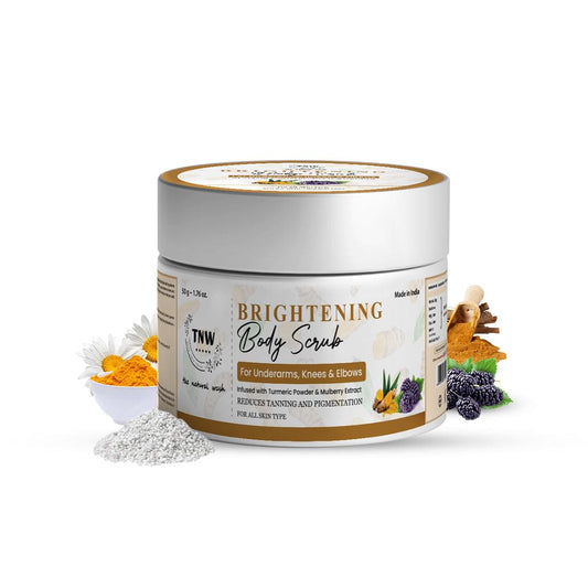 Brightening Body Scrub for Brightened Underarms, Knees, and Elbows.