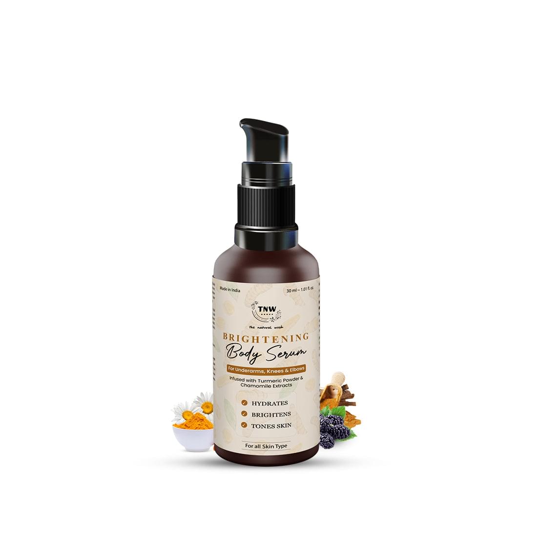 Body Brightening Serum With Turmeric Powder and Chamomile Extracts | 6 Months Expiry .