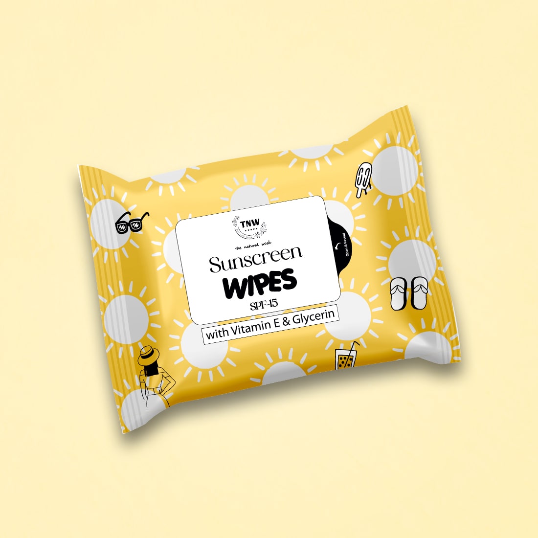 Sunscreen Wipes For Removing Dirt, Oil & Providing Hydration (SC) - 10 Wipes