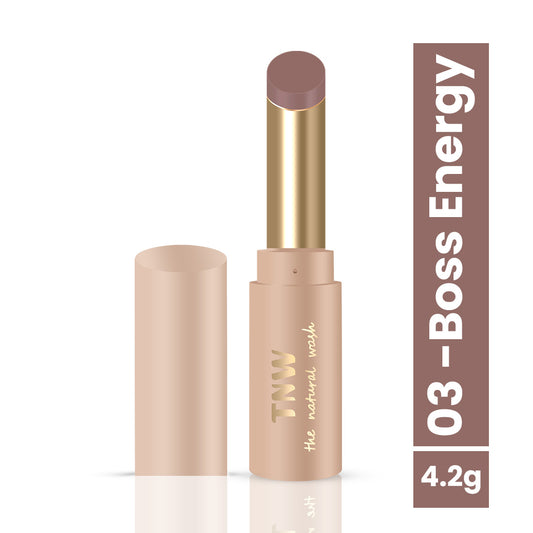 Longstay Powdery Mousse Semi Matte Lipstick | Brown | Intense Color, Lightweight Comfor