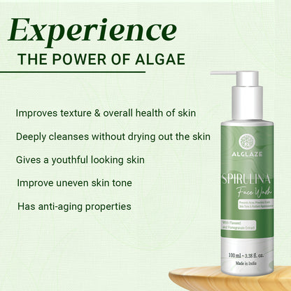 SPIRULINA FACE WASH With Spirulina Algae & Niacinamide By TNW - The Natural Wash