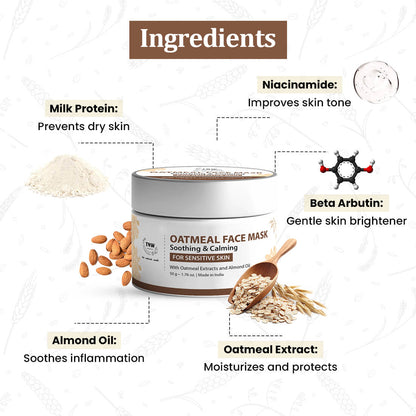 Oatmeal Soothing & Calming Facemask for Cleansed and Glowing Skin