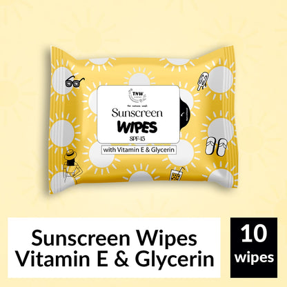 Pack of 10 Sunscreen wipes SPF 15
