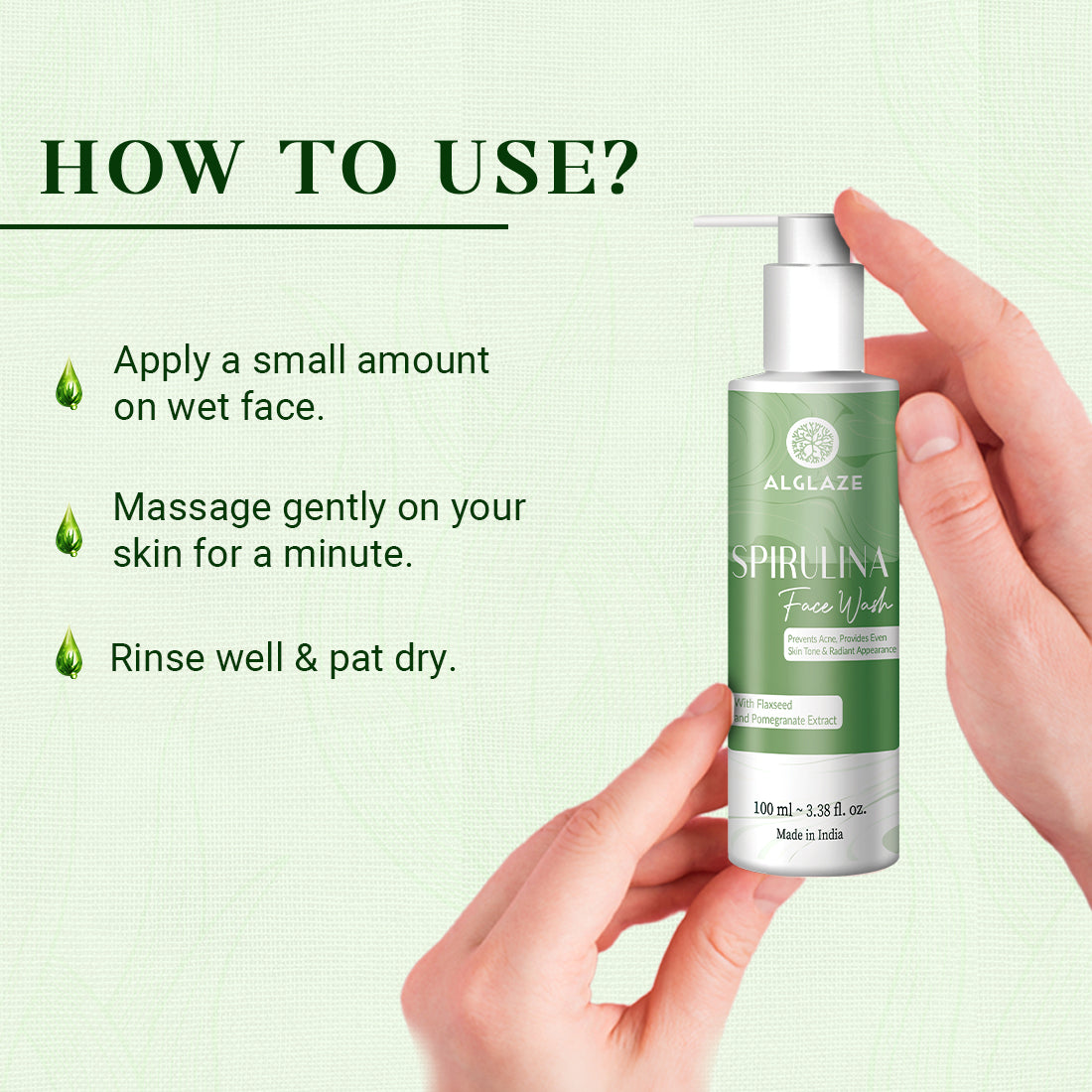 SPIRULINA FACE WASH With Spirulina Algae & Niacinamide By TNW - The Natural Wash