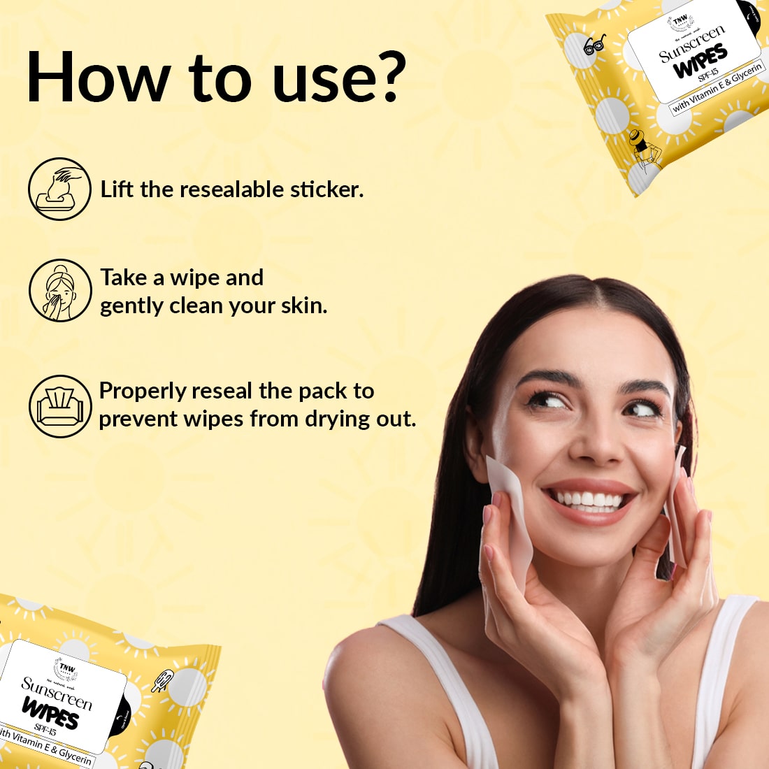 How to use Sunscreen Wipes