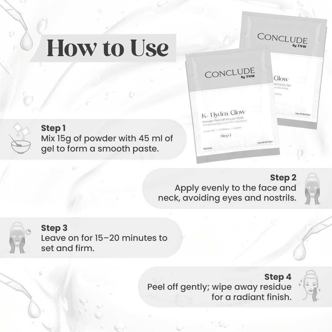 K-Hydra Glow Powder Peel Off Mould Mask | Collagen, Kakadu Plum & Ginseng