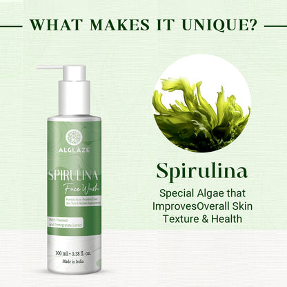 SPIRULINA FACE WASH With Spirulina Algae & Niacinamide By TNW - The Natural Wash