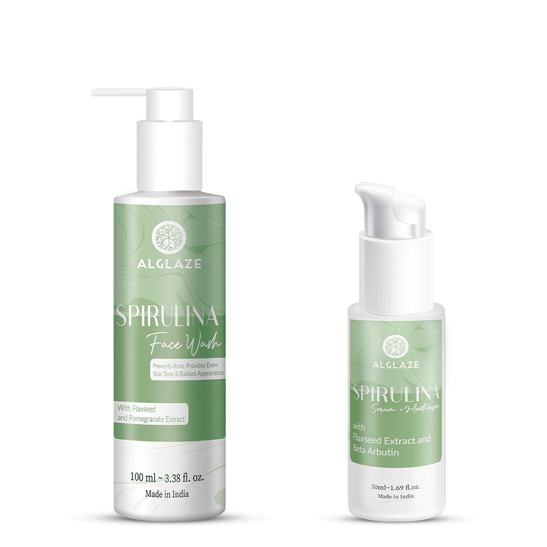 SPIRULINA FACE WASH & Spirulina Serum and Moisturizer By TNW - The Natural Wash