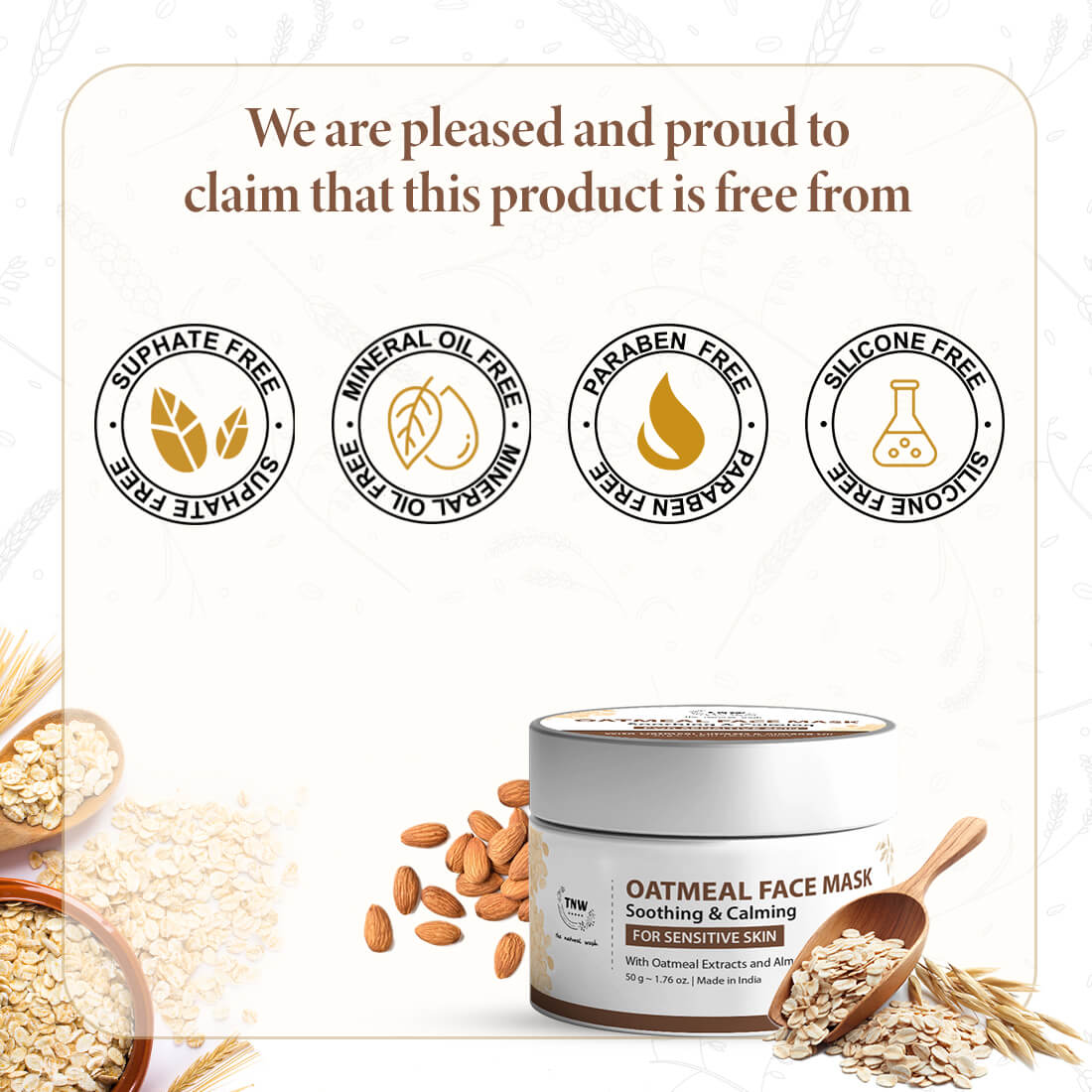 Oatmeal Soothing & Calming Facemask for Cleansed and Glowing Skin