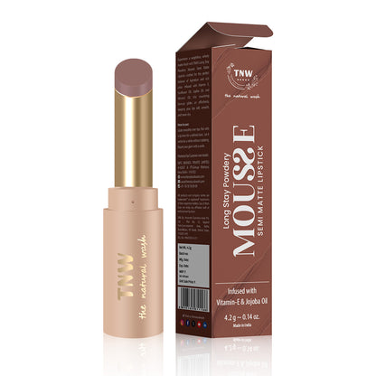 Longstay Powdery Mousse Semi Matte Lipstick | Intense Color, Lightweight Comfort