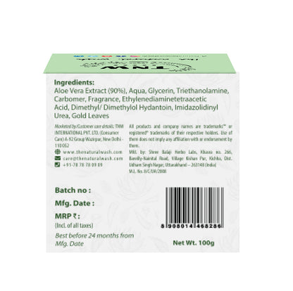Pure Aloe Vera Gold Gel (With 90% Aloe Vera & 24 Carat Gold Leaves).