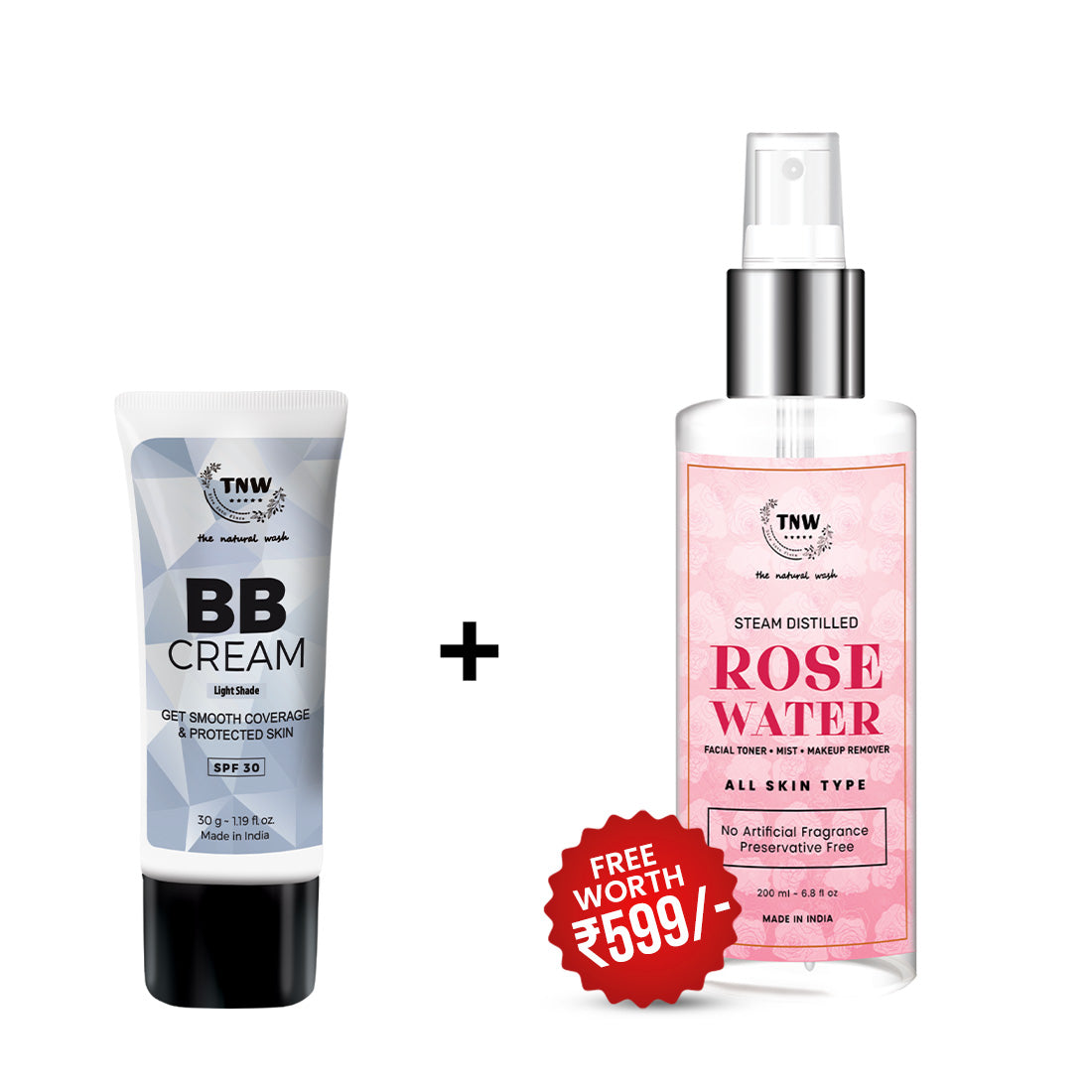 BUY BB CREAM + GET ROSE WATER TONER (200ml)