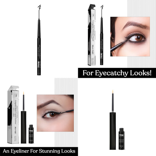 Eyespy Combo - Eyecatchy Longstay Intense Kajal + Eyeliner