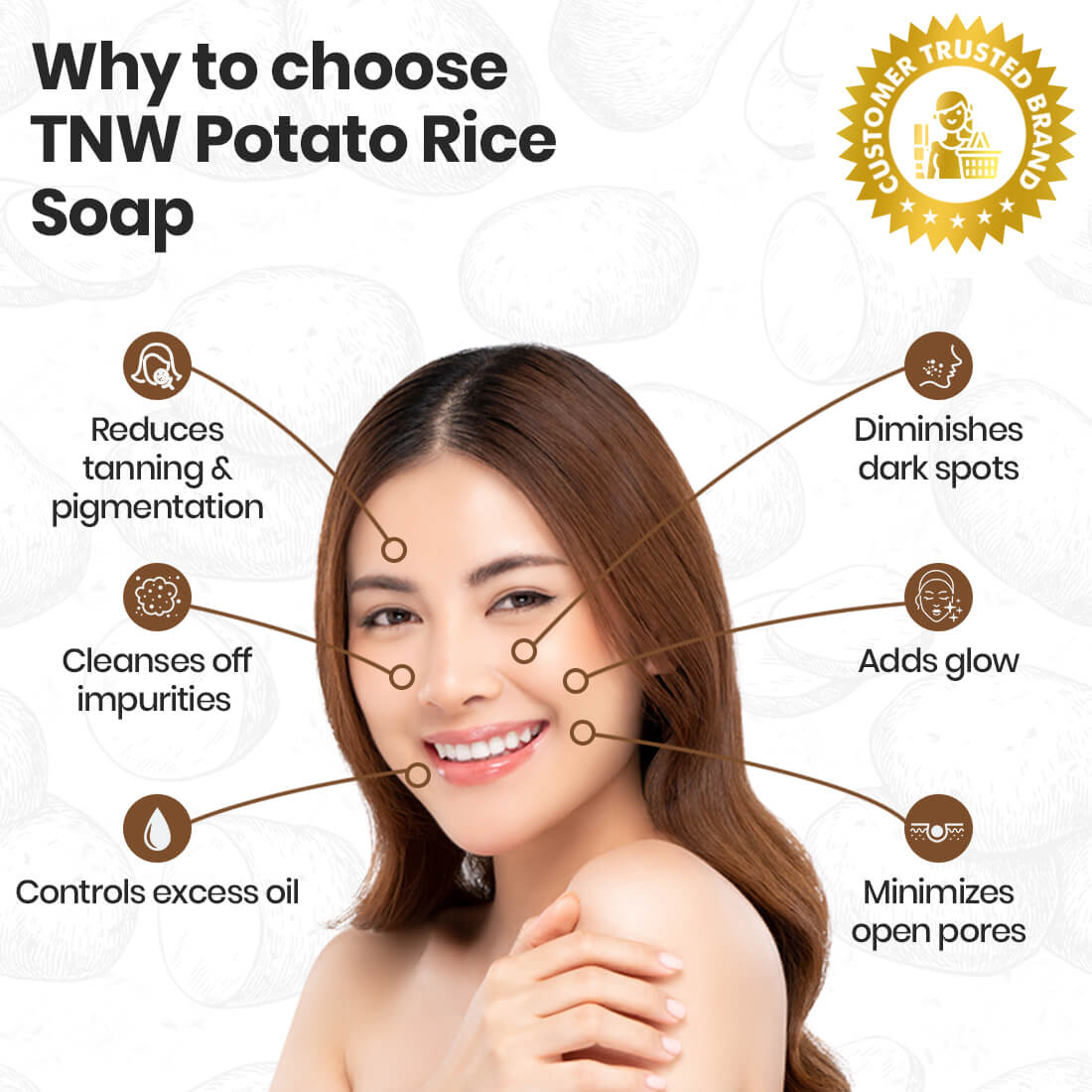 Potato Rice Soap - Handmade Soap For Face & Body ( Paraben/ Sulphate/ Dye/ Silicon Free)